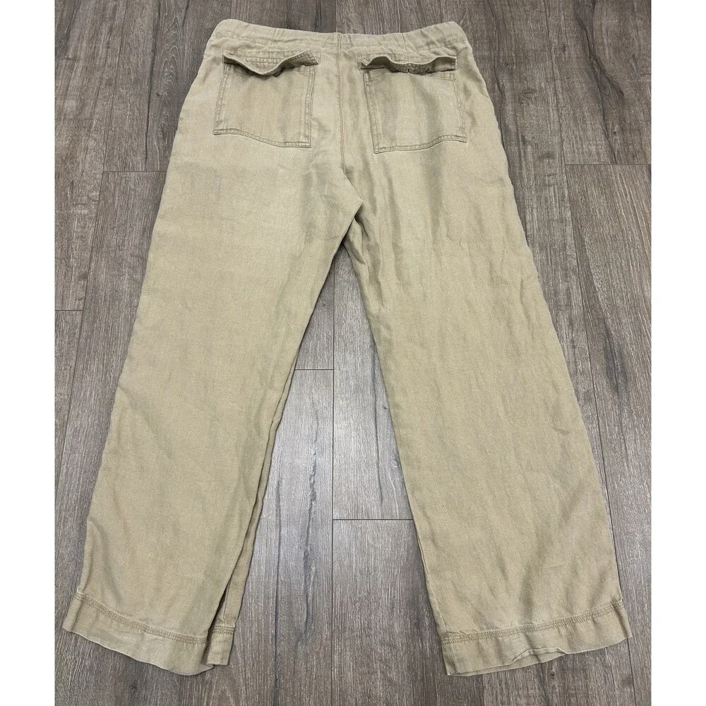 Vintage Banana Republic 100% Linen Pants Men’s 36 X 30 Beige Drawstring Y2K